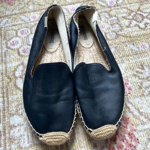 Leather Platform Smoking Slipper